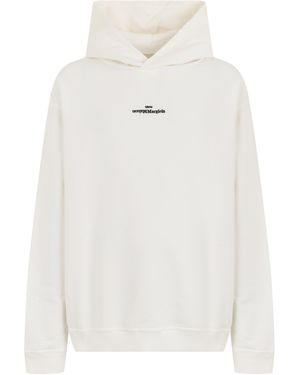 Maison Margiela Hooded Jumper Cotton Jumpers - White