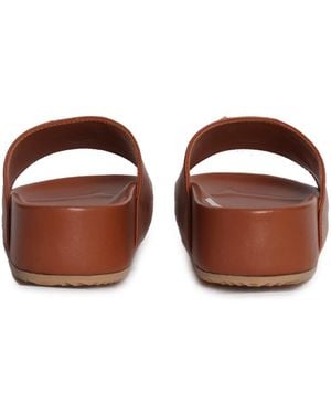 Via Roma 15 Jewel Slippers Leather Sole - Brown