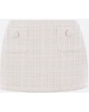 Marc Jacobs Tweed Mini Skirt - White