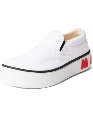 Marni Logo Slip-On Trainers - White