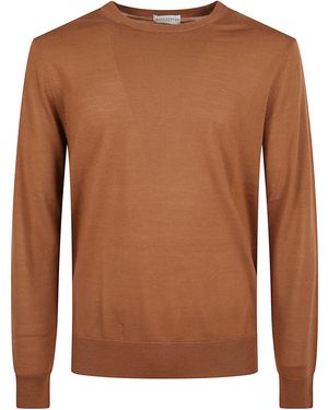 Ballantyne R Neck Pullover - Brown