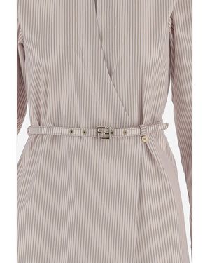 Fendi Cotton Dress With Striped Pattern - Multicolor