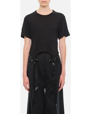 Simone Rocha Easy T-Shirt W/ Bow Tails - Black