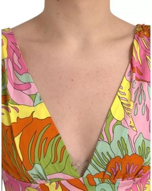Dolce & Gabbana Floral Silk Flared Mini Dress