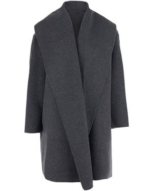 TOTEME Hooded Wool Coat - Gray
