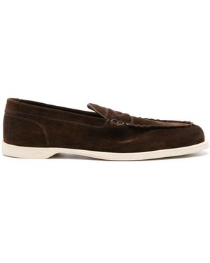 John Lobb Pace Suede Leather Loafers - Brown