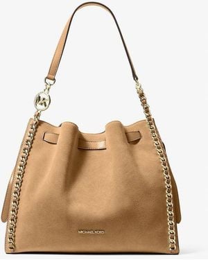 Michael Kors Shoulder Bag Suede Bucket-Bags - Natural