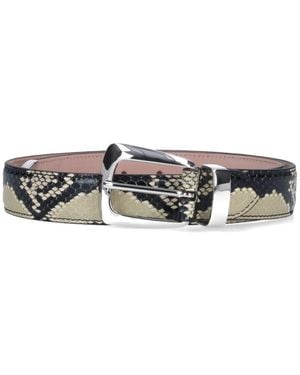 Khaite Benny Python Print Belt - Multicolour