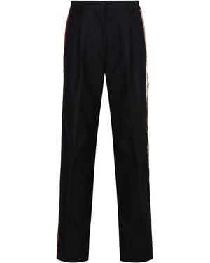 Dries Van Noten Trousers Straight Wool - Black