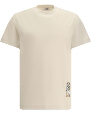 Burberry Logoed T Shirt - White