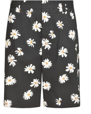 Moschino Floral Print Trouser Shorts - Black