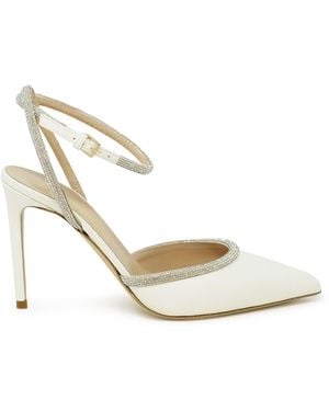 Ninalilou Leather Pumps With Swarovski - White