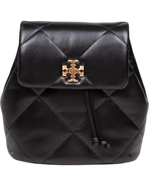 Tory Burch Kira Diamond Leather Mini Backpack - Black