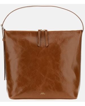A.P.C. Sac Vera Shoulder Bag - Brown
