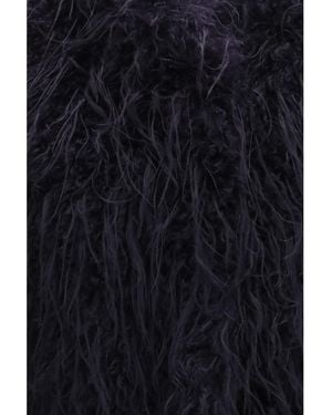 forte_forte Eco Mongolia Faux Fur Vest Polyester Blazers - Blue