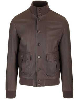 Valstar Ino Padded Leather Jacket - Brown