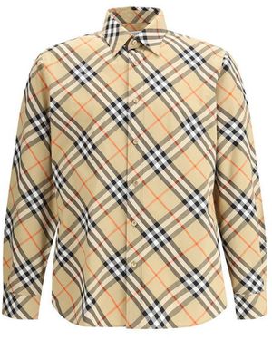 Burberry Beige Cotton Pattern Shirt - Metallic