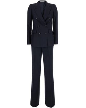 Tagliatore Double-Breasted Suit Trouser Suits - Blue