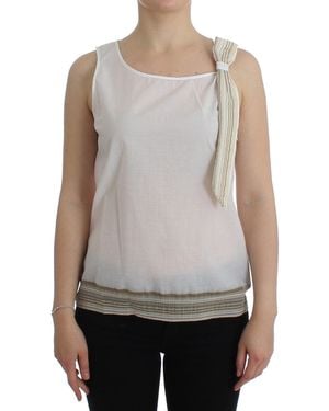 Ermanno Scervino Elegant Bow-Detailed Sleeveless Top - Gray