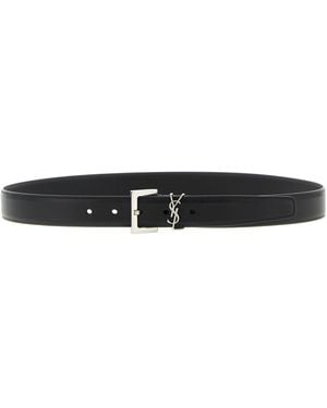 Saint Laurent Monogram Belt - Black