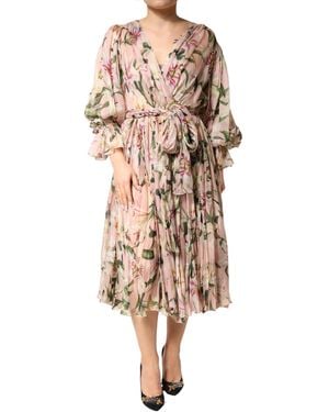 Dolce & Gabbana Pink Lily Print A - Natural