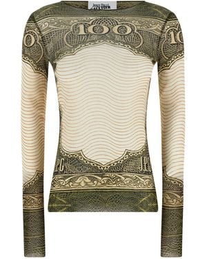 Jean Paul Gaultier Polyamide Long Sleeve T-Shirt - Green