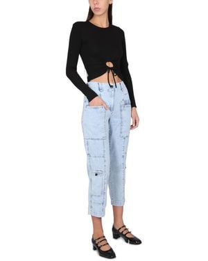 Proenza Schouler Denim Jeans With Button And Zipper Closure - Blue