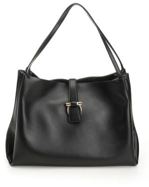 Ferragamo Tote Medium Gancino - Black