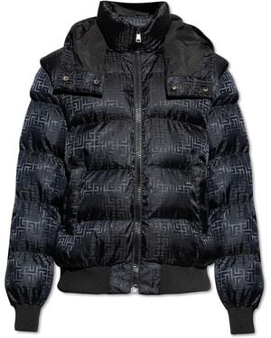 Balmain Insulated Jacket With Detachable Hood - Black