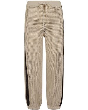 Pinko Nebulosa Pantalone Rete Sport Cotone Pantaloni - Natural