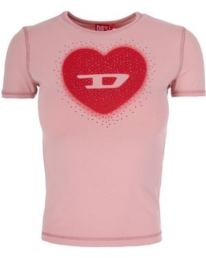 DIESEL T-Shirt Slim-Fit - Pink