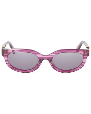 Off-White c/o Virgil Abloh Sunglasses Cat Eye Full Rim, Striped Frame And Dark Lens Oeri13Dsparks3707 - Purple