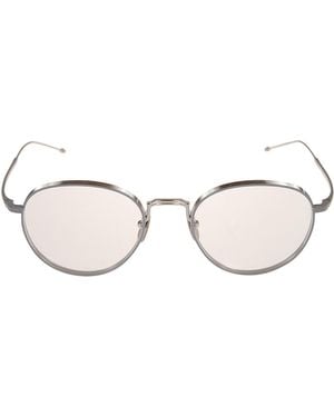 Thom Browne Curved Metallic Glasses - Natural