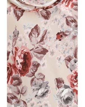 Acne Studios Dress Floral-Print Viscose - Pink