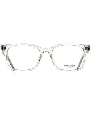 Saint Laurent Eyeglasses Square Full Rim, Frame And Clear Demo Lens Slm120004 - Brown