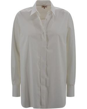 HER SHIRT HER DRESS Cotton Shirt - Grey