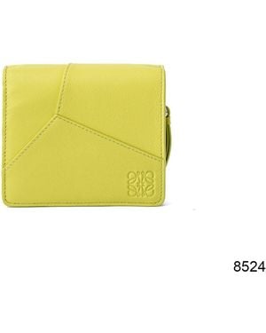 Loewe Puzzle Edge Compact Zip Wallet - Yellow