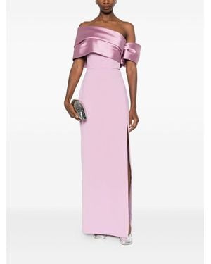 strapless open back dress The Joni Maxi Dress in Red – Solace London main image 1