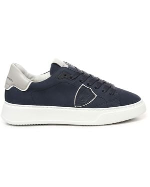スニーカー PHILIPPE MODEL TEMPLE SNEAKERS Temple Sneakers: Blue Shoes Man | Philippe Model Paris