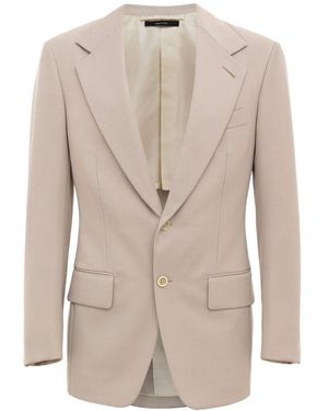 Tom Ford Wool Blazer Clothing - Natural