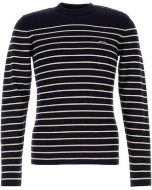 Prada Embroidered Wool Jumper - Blue