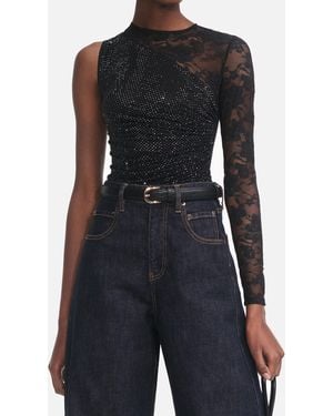 Self-Portrait Top Pes Ea - Black