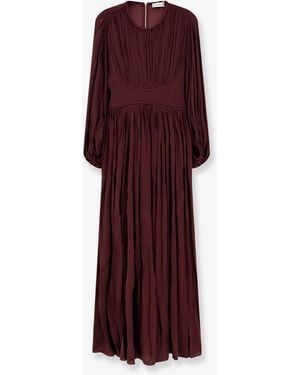 Zimmermann Luna Billow Stretch Viscose Long Dress - Red