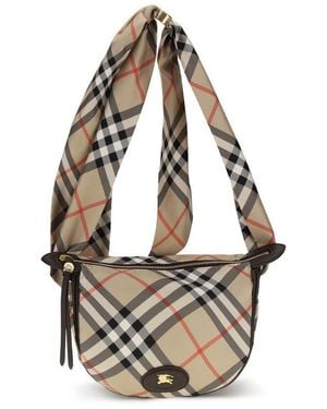 Burberry Beige Silk Shoulder Bag - Metallic