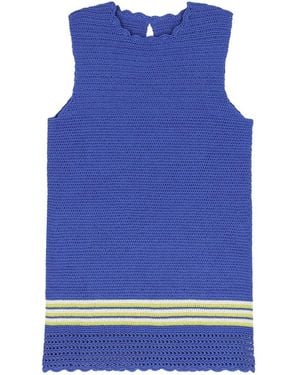 B.B. Wallace Débardeur Reinhardt Rayures Contrastantes Laine Bleu Multicolore Tank Tops - Blue
