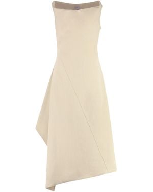 Bottega Veneta Asymmetrical Midi Suit - Natural