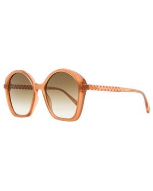 Chloé Chloe Geometric Braided Sunglasses Ch0003S 002 55Mm Plastic (Injected) - Black