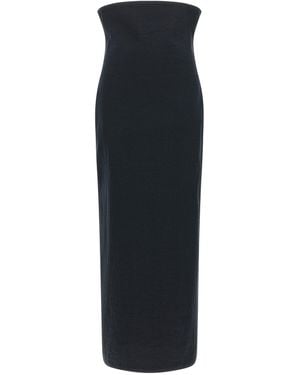 Issey Miyake 'Allow' Long Skirt With Zip - Blue
