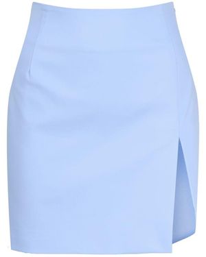 ANDAMANE Gioia Miniskirt With Side Slit - Blue