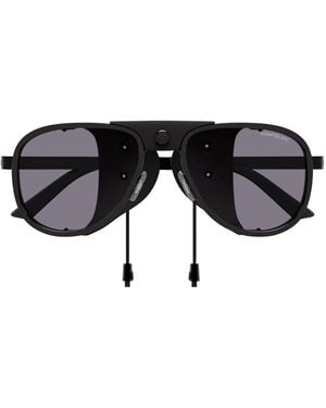 Montblanc Mb0455S Linea Extreme 001 Metal/ Leather Occhiali Da Sole - Black